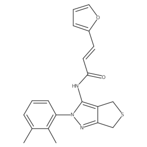 (Z)-N-(2-(2,3-dimethylphenyl)-4,6-dihydro-2H-thieno[3,4-c]pyrazol-3-yl)-3-(furan-2-yl)acrylamide结构式