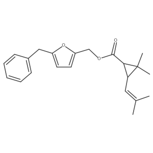 (5-Benzylfuran-2-yl)methyl 2,2-dimethyl-3-(2-methylprop-1-enyl)cyclopropane-1-carboxylate结构式