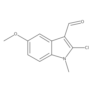 2-Chloro-5-methoxy-1-methyl-1H-indole-3-carbaldehyde结构式