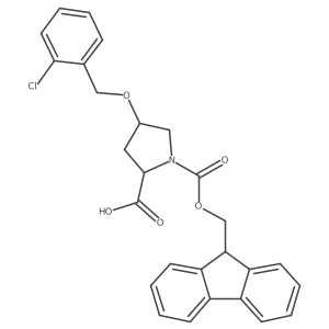 (4S)-1-Fmoc-4-(2-chlorobenzyloxy)-L-proline Structure