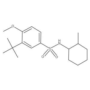 {[3-(Tert-butyl)-4-methoxyphenyl]sulfonyl}(2-methylcyclohexyl)amine结构式