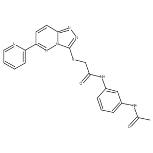 N-(3-acetamidophenyl)-2-{[6-(pyridin-2-yl)-[1,2,4]triazolo[4,3-b]pyridazin-3-yl]sulfanyl}acetamide结构式