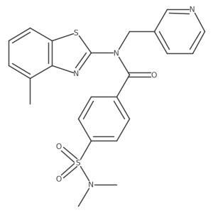 4-(N,N-dimethylsulfamoyl)-N-(4-methylbenzo[d]thiazol-2-yl)-N-(pyridin-3-ylmethyl)benzamide结构式