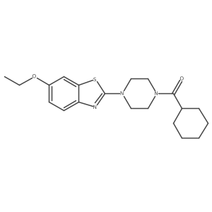 Cyclohexyl(4-(6-ethoxybenzo[d]thiazol-2-yl)piperazin-1-yl)methanone Structure