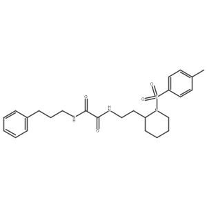 N-{2-[1-(4-methylbenzenesulfonyl)piperidin-2-yl]ethyl}-N'-(3-phenylpropyl)ethanediamide Structure