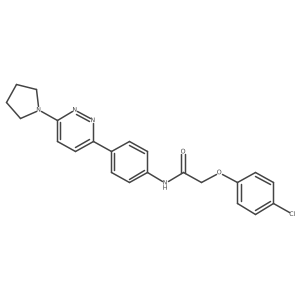2-(4-chlorophenoxy)-N-(4-(6-(pyrrolidin-1-yl)pyridazin-3-yl)phenyl)acetamide结构式