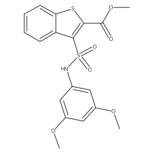 Methyl 3-[(3,5-dimethoxyphenyl)sulfamoyl]-1-benzothiophene-2-carboxylate结构式