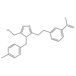 (1-(4-fluorobenzyl)-2-((3-nitrobenzyl)thio)-1H-imidazol-5-yl)methanol Structure