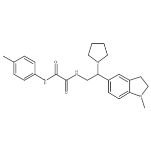 N1-(2-(1-methylindolin-5-yl)-2-(pyrrolidin-1-yl)ethyl)-N2-(p-tolyl)oxalamide结构式