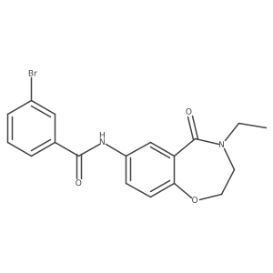 3-bromo-N-(4-ethyl-5-oxo-2,3,4,5-tetrahydrobenzo[f][1,4]oxazepin-7-yl)benzamide Structure