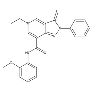 5-ethyl-N-(2-methoxyphenyl)-3-oxo-2-phenyl-3,5-dihydro-2H-pyrazolo[4,3-c]pyridine-7-carboxamide结构式