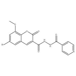 (6-bromo-8-methoxy-2-oxochromen-3-yl)-N-(4-pyridylcarbonylamino)carboxamide Structure