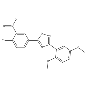 5-(4-Chloro-3-nitrophenyl)-3-(2,5-dimethoxyphenyl)-1,2,4-oxadiazole Structure