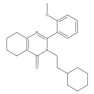 3-(2-cyclohexylethyl)-2-[2-(methyloxy)phenyl]-5,6,7,8-tetrahydro-4(3H)-quinazolinone结构式
