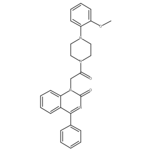 1-[2-[4-(2-methoxyphenyl)piperazin-1-yl]-2-oxo-ethyl]-4-phenyl-quinazolin-2-one Structure