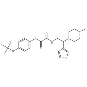 N1-(2-(4-methylpiperazin-1-yl)-2-(thiophen-3-yl)ethyl)-N2-(4-(trifluoromethoxy)phenyl)oxalamide结构式