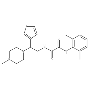 N1-(2,6-dimethylphenyl)-N2-(2-(4-methylpiperazin-1-yl)-2-(thiophen-3-yl)ethyl)oxalamide结构式
