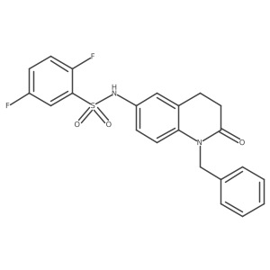 N-(1-benzyl-2-oxo-1,2,3,4-tetrahydroquinolin-6-yl)-2,5-difluorobenzenesulfonamide结构式