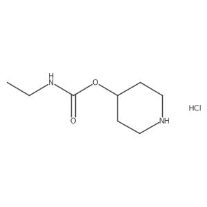 Ethylcarbamic acid piperidin-4-yl ester hydrochloride结构式