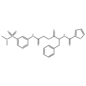 [2-[3-(dimethylsulfamoyl)anilino]-2-oxoethyl] (2S)-2-(furan-2-carbonylamino)-3-phenylpropanoate Structure