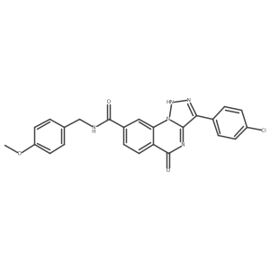 3-(4-chlorophenyl)-N-(4-methoxybenzyl)-5-oxo-4,5-dihydro-[1,2,3]triazolo[1,5-a]quinazoline-8-carboxamide结构式
