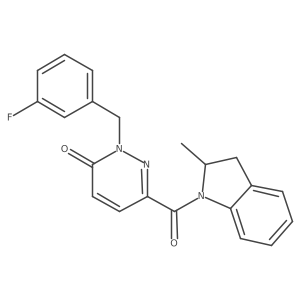 2-(3-fluorobenzyl)-6-(2-methylindoline-1-carbonyl)pyridazin-3(2H)-one Structure