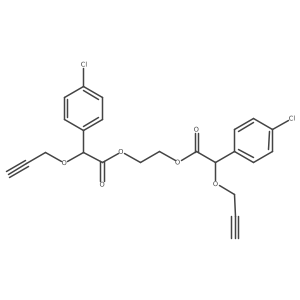 (4-Chloro-phenyl)-prop-2-ynyloxy-acetic acid 2-[2-(4-chloro-phenyl)-2-prop-2-ynyloxy-acetoxy]-ethyl ester Structure