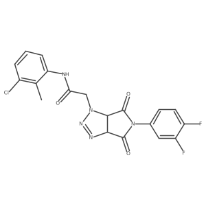 N-(3-chloro-2-methylphenyl)-2-[5-(3,4-difluorophenyl)-4,6-dioxo-4,5,6,6a-tetrahydropyrrolo[3,4-d][1,2,3]triazol-1(3aH)-yl]acetamide Structure