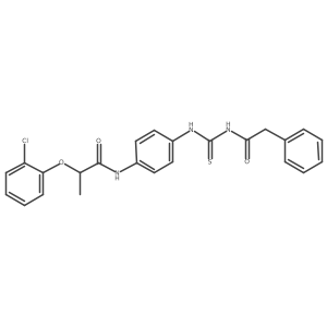Benzeneacetamide, N-[[[4-[[2-(2-chlorophenoxy)-1-oxopropyl]amino]phenyl]amino]thioxomethyl]-结构式