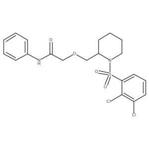2-((1-[(2,3-dichlorophenyl)sulfonyl]piperidin-2-yl)methoxy)-N-phenylacetamide结构式