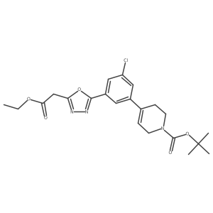 1,1-Dimethylethyl 4-[3-chloro-5-[5-(2-ethoxy-2-oxoethyl)-1,3,4-oxadiazol-2-yl]phenyl]-3,6-dihydro-1(2H)-pyridinecarboxylate Structure