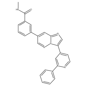 N-Methyl-3-[3-(2-phenyl-pyridin-4-yl)-imidazo[1,2-b]pyridazin-7-yl]-benzamide结构式