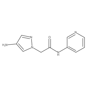 2-(4-amino-1H-pyrazol-1-yl)-N-(pyridin-3-yl)acetamide结构式