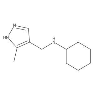 N-((5-Methyl-1H-pyrazol-4-yl)methyl)cyclohexanamine Structure