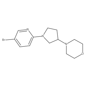 4-[1-(5-Bromo-2-pyridinyl)-3-pyrrolidinyl]morpholine结构式