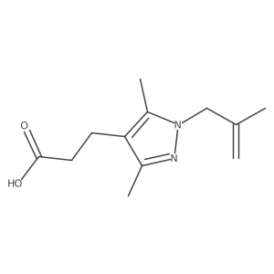 3-[3,5-dimethyl-1-(2-methylprop-2-en-1-yl)-1H-pyrazol-4-yl]propanoic acid结构式