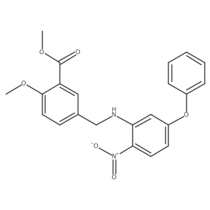 Methyl 2-methoxy-5-[[(2-nitro-5-phenoxyphenyl)amino]methyl]benzoate结构式