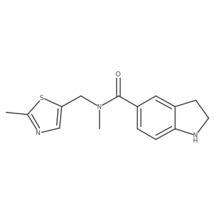 1h-Indole-5-carboxamide,2,3-dihydro-n-methyl-n-[(2-methyl-5-thiazolyl)methyl]-结构式
