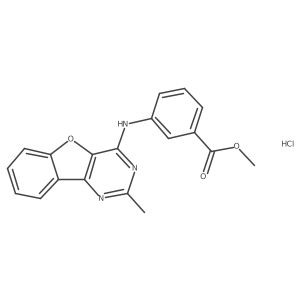 Methyl 3-((2-methylbenzofuro[3,2-d]pyrimidin-4-yl)amino)benzoate hydrochloride Structure