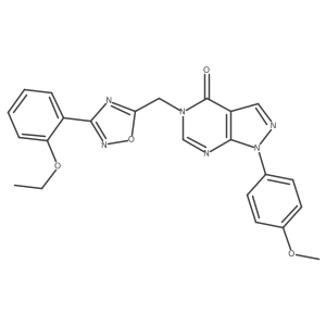 5-{[3-(2-ethoxyphenyl)-1,2,4-oxadiazol-5-yl]methyl}-1-(4-methoxyphenyl)-1H,4H,5H-pyrazolo[3,4-d]pyrimidin-4-one结构式