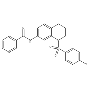 N-(1-((4-fluorophenyl)sulfonyl)-1,2,3,4-tetrahydroquinolin-7-yl)nicotinamide结构式