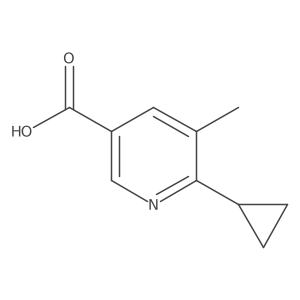 6-Cyclopropyl-5-methyl-3-pyridinecarboxylic acid结构式