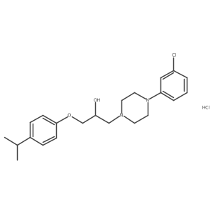 1-(4-(3-Chlorophenyl)piperazin-1-yl)-3-(4-isopropylphenoxy)propan-2-ol hydrochloride Structure
