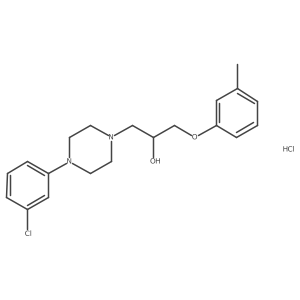 1-(4-(3-Chlorophenyl)piperazin-1-yl)-3-(m-tolyloxy)propan-2-ol hydrochloride结构式