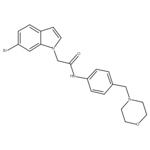 2-(6-bromo-1H-indol-1-yl)-N-[4-(morpholin-4-ylmethyl)phenyl]acetamide Structure
