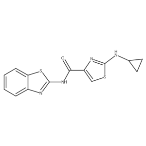 N-[(2E)-1,3-benzothiazol-2(3H)-ylidene]-2-(cyclopropylamino)-1,3-thiazole-4-carboxamide Structure