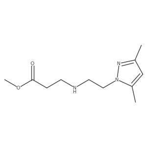 methyl 3-((2-(3,5-dimethyl-1H-pyrazol-1-yl)ethyl)amino)propanoate结构式