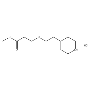 Methyl 3-[2-(4-piperidinyl)ethoxy]propanoate hydrochloride Structure