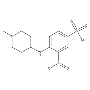 4-[(1-Methylpiperidin-4-yl)amino]-3-nitrobenzenesulfonamide Structure