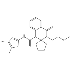 N-(4,5-dimethylthiazol-2-yl)-2'-(2-methoxyethyl)-1'-oxo-2',4'-dihydro-1'H-spiro[cyclopentane-1,3'-isoquinoline]-4'-carboxamide Structure